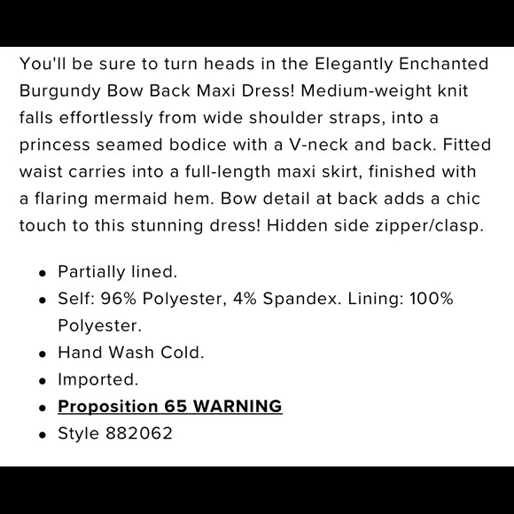 Burgundy Bow Back Maxi Dress - Picture 6 of 7